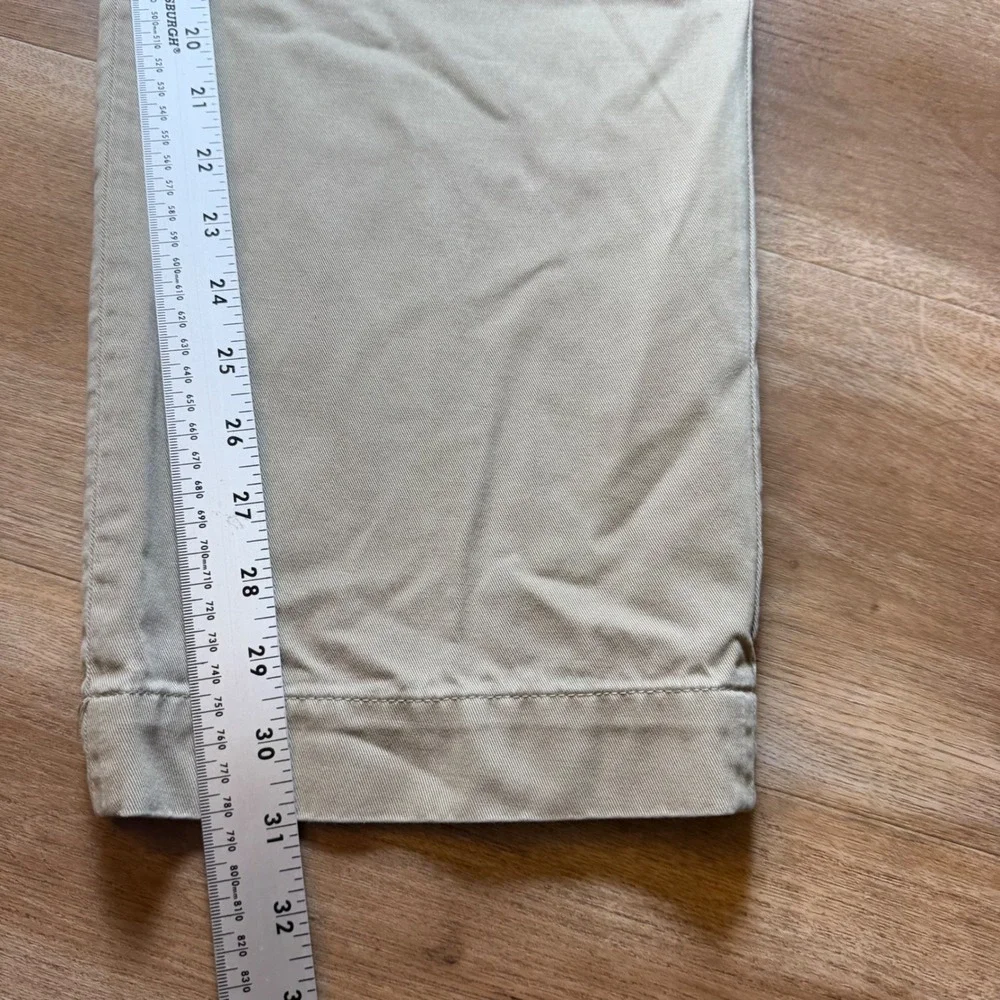 Polo Ralph Lauren Ethan Pant Mens 38x32 Khaki Tan Pleated Cotton Chino Trousers